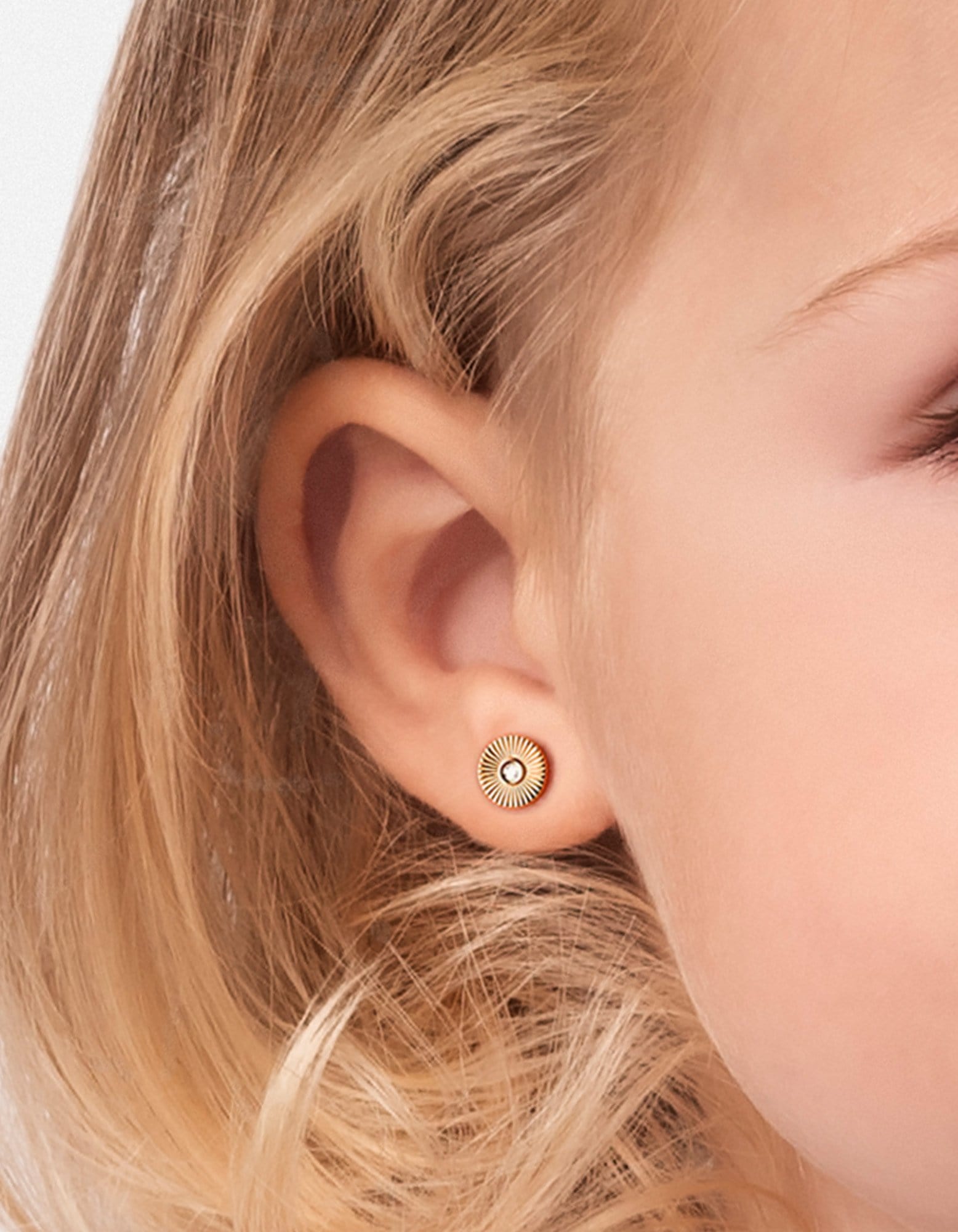 14K Gold Mini Rey Stud Earrings - Dainty Pavé Diamond Studs for Women - Perfect for Everyday Wear & Special Occasions