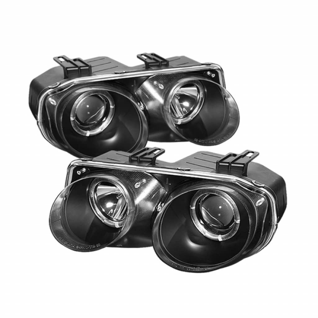1998-2001 Acura Integra Spyder Projector Headlights - LED Halo Black Housing (Pair) | High Performance Replacement Lights for Night Driving & Car Customization | Part #5008695