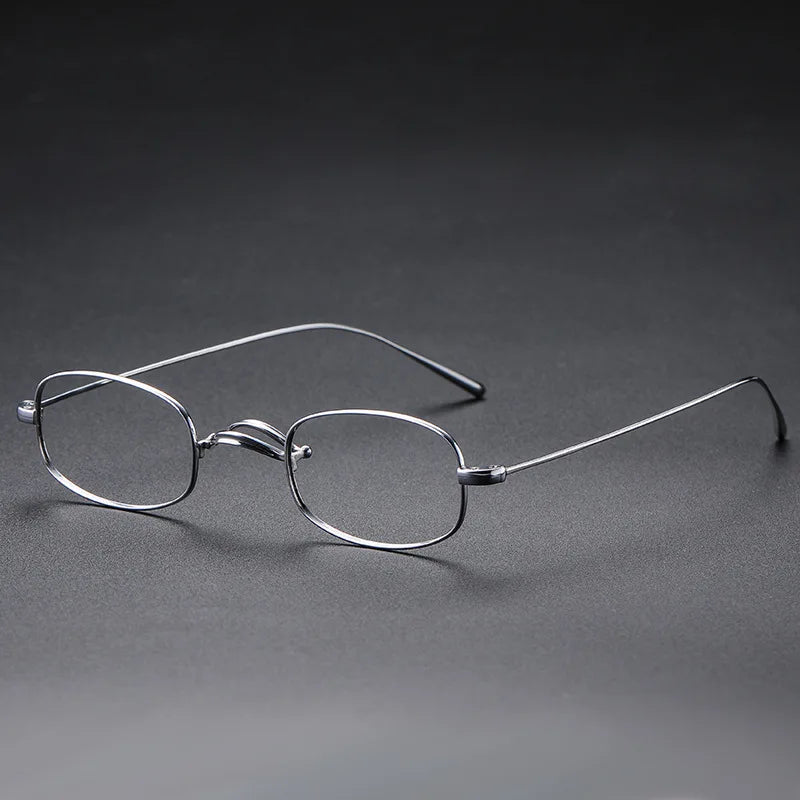 Aimee Unisex Full Rim Small Square Titanium Eyeglasses 1256 - Lightweight & Durable Frame for Reading, Computer Use & Everyday Wear