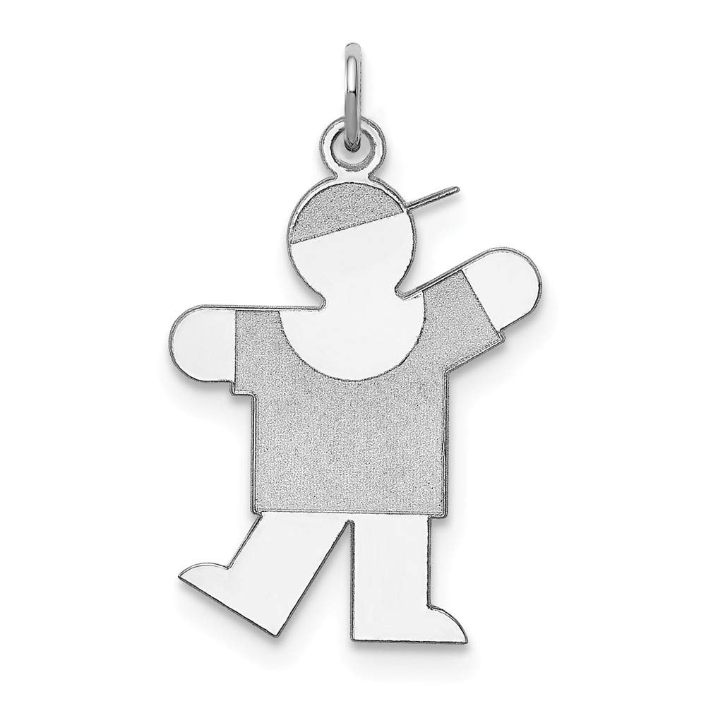 925 Sterling Silver Kiss Kid Charm Pendant for Necklace - Dainty & Hypoallergenic Jewelry Gift for Girls, Teens, Women | Birthday, Christmas, Valentine's Day Present