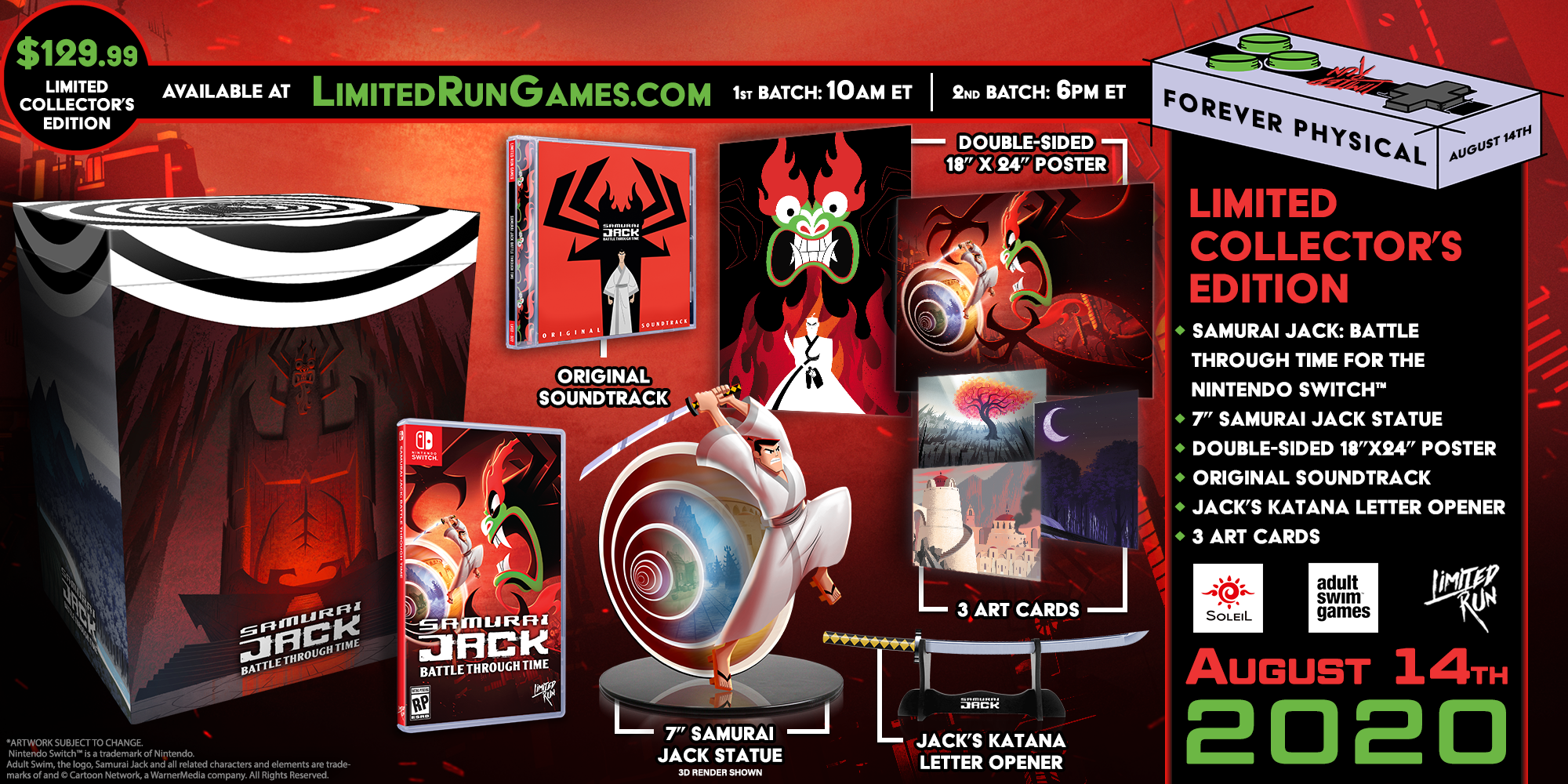 Samurai Jack: Battle Through Time Collector's Edition - Limited Run #79 Nintendo Switch Game | Action-Adventure Video Game for Adults & Teens | Perfect for Anime Fans & Retro Gaming Enthusiasts