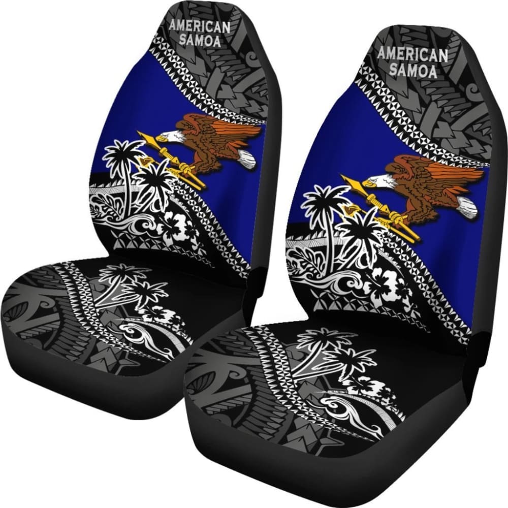 American Samoa Flag Car Seat Covers - Water Wave Design - Universal Fit for Cars, Trucks & SUVs - Perfect for Patriotic Drivers, Travel Enthusiasts & American Samoa Supporters