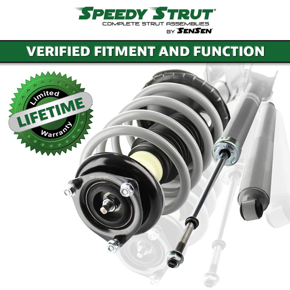SENSEN 108400-SH Front & Rear Complete Strut Assembly Shocks - Compatible with 2014 Chevrolet Silverado 1500 RWD | Left & Right Side Replacement | Smooth Ride for Off-Road & Daily Commuting