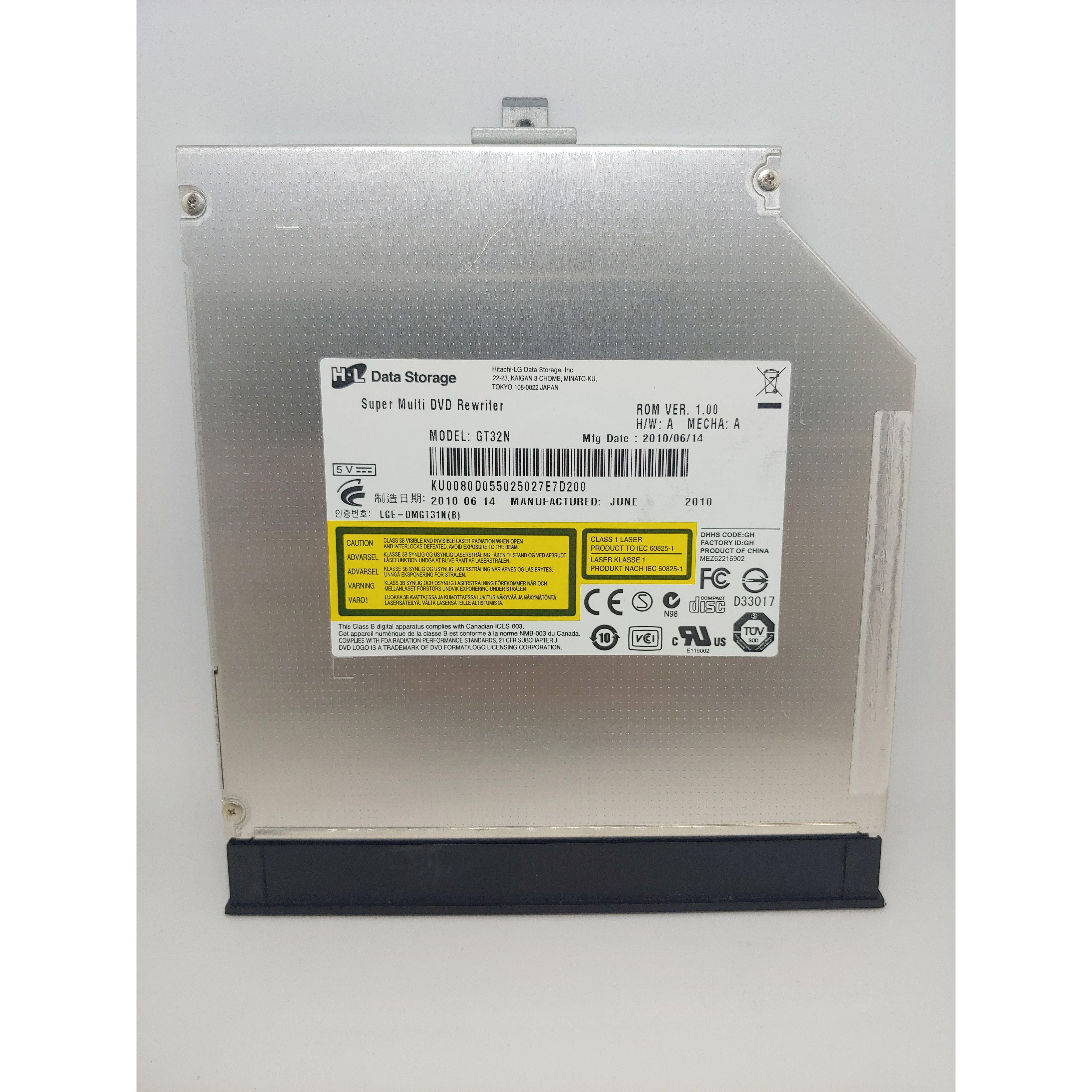 Hitachi LG GT32N LGE DMGT31N(B) DVD±RW DL Optical Drive - Compatible with Laptops & PCs for Data Backup, Media Playback & Disc Burning