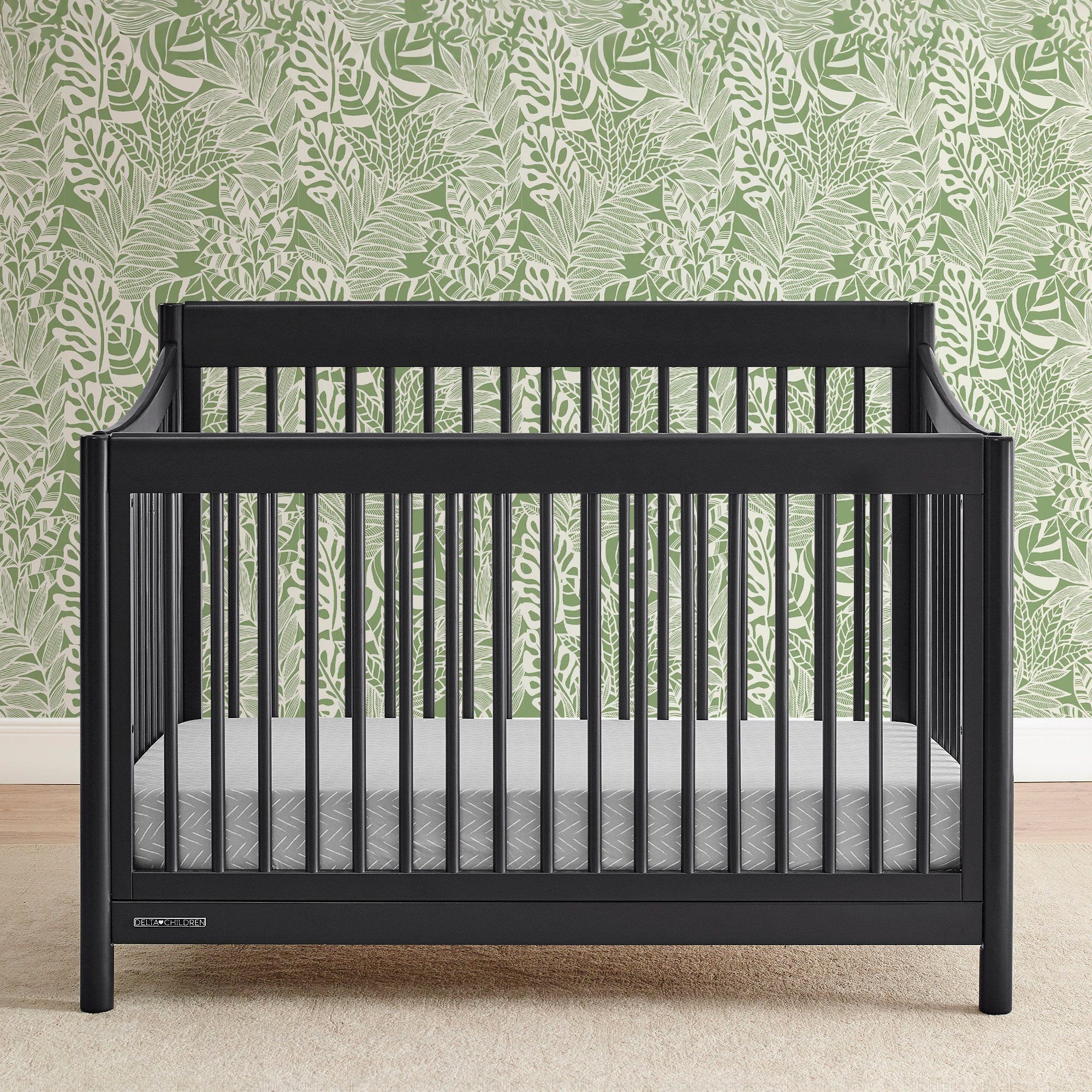 Brooks 6-in-1 Convertible Baby Crib - Toddler Bed, Daybed & Full-Size Bed - Safe Nursery Furniture for Newborns & Kids - Perfect for Bedrooms, Daycare & Guest Rooms