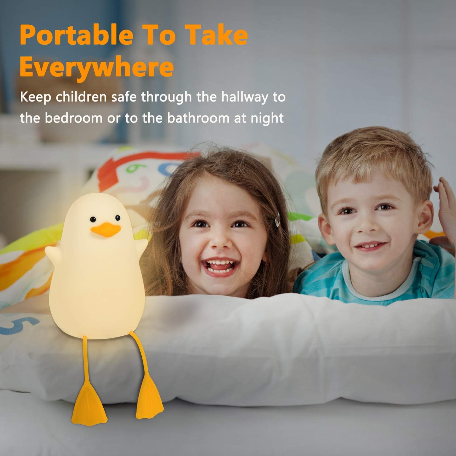 Soft Silicone LED Touch Night Light for Kids - USB Rechargeable Nursery Lamp with Timer & Dimmable Warm White Light | Perfect for Bedside, Baby Feeding, Bedroom Decor & Birthday Gifts for Toddlers, Children & Women