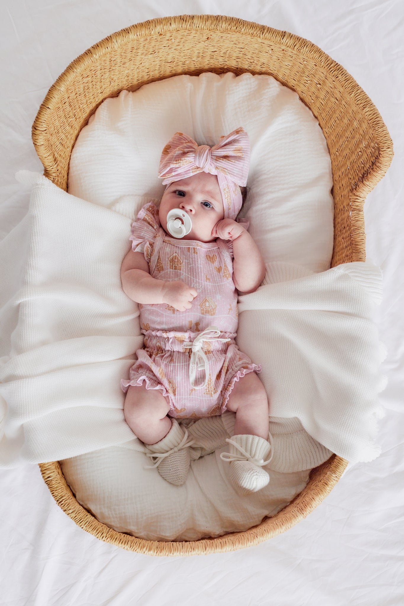 Cozy Singlet & Shorts Set - Pink Christmas Village Outfit for Women | Holiday Pajamas, Sleepwear & Lounge Wear