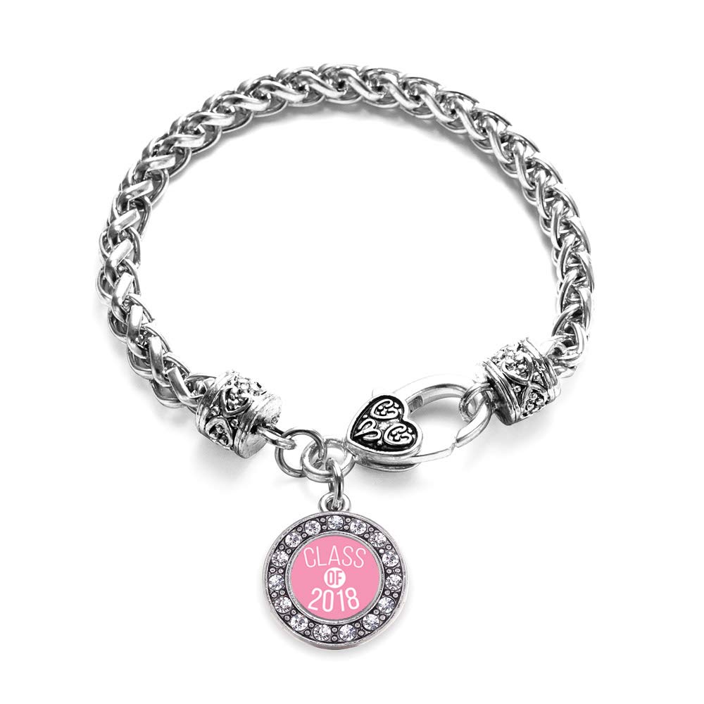 Inspired Silver - Elegant Sterling Silver Circle Charm Bracelet with Sparkling Cubic Zirconia | Perfect for Women's Everyday Wear, Gift Giving & Special Occasions