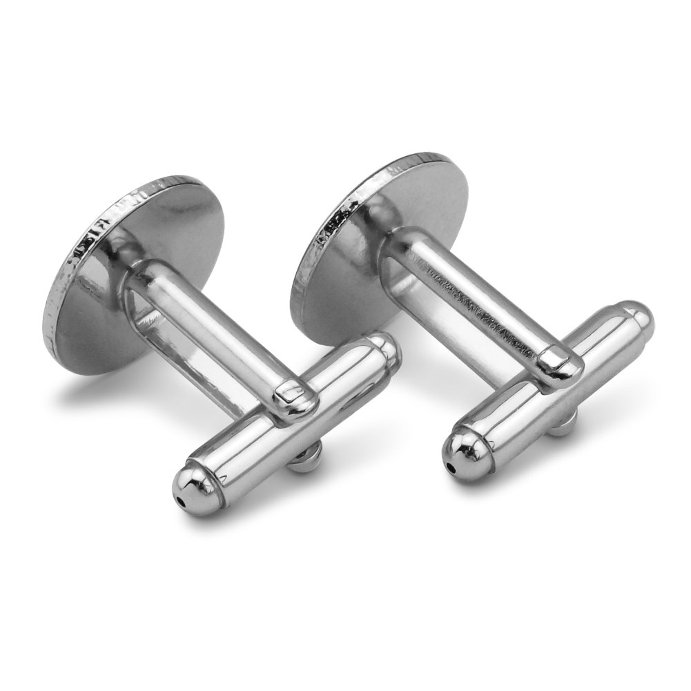 Friends Pho-Ever Forever Noodle Soup Funny Humor Round Cufflinks Set - Silver Tone Novelty Gift for Fans, TV Show Lovers & Office Professionals