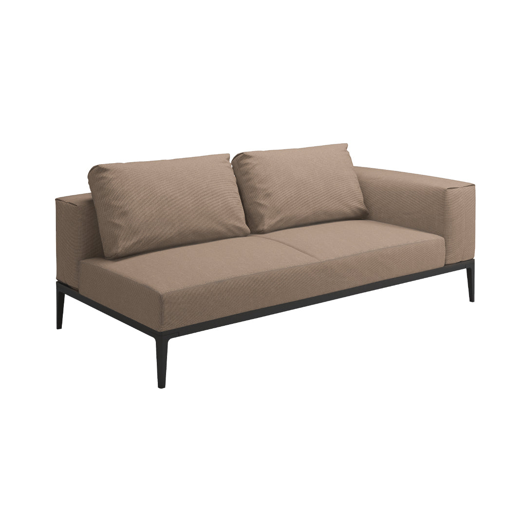 Gloster Grid End Unit - Premium Outdoor Modular Sofa Sectional for Patio, Garden & Poolside - Weather-Resistant & Durable Furniture