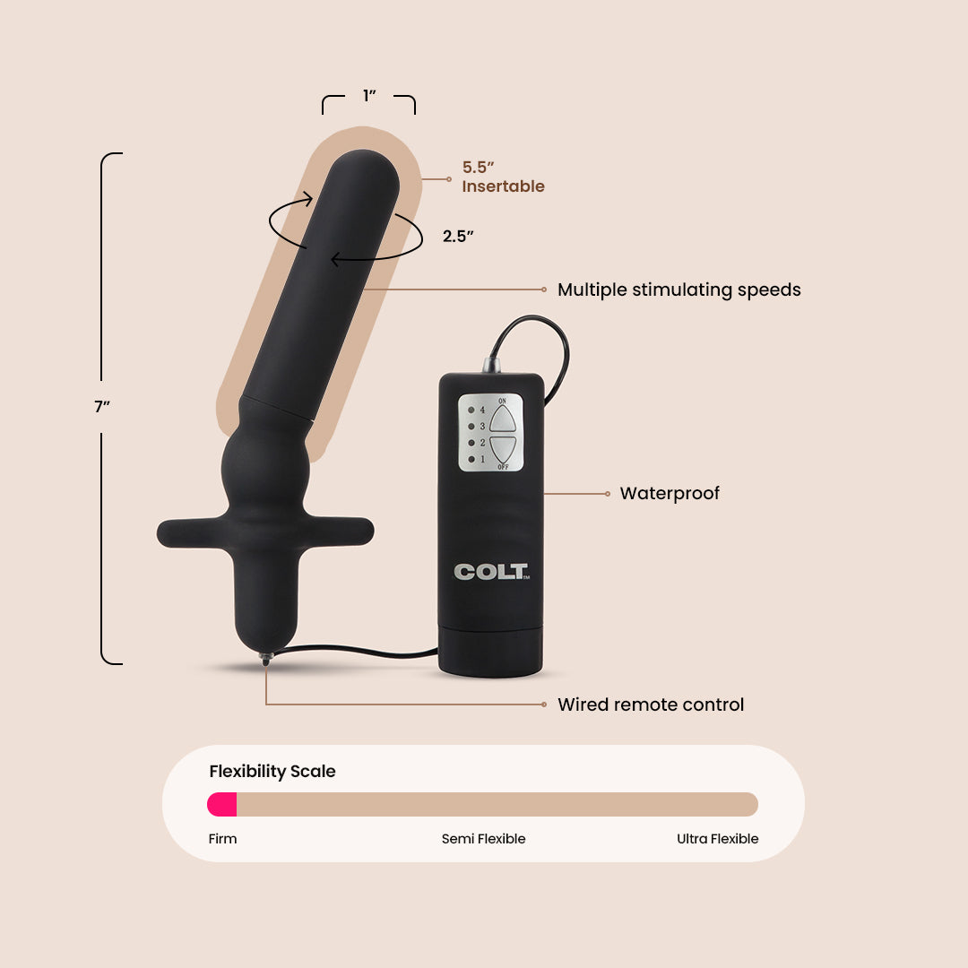 COLT® Waterproof Power Anal T - Rechargeable Anal Probe for Adults, BDSM & Sensual Play - Perfect for Couples, Solo Use & Temperature Play