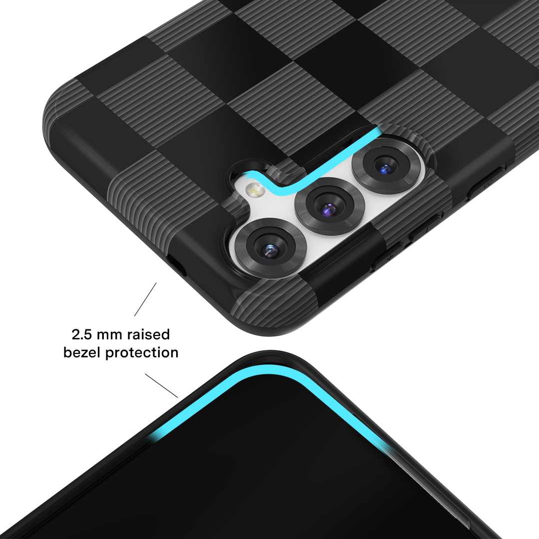 Noir Vibe Checkered Samsung Phone Case - Stylish Protective Cover for Samsung Galaxy (Model Specific) | Perfect for Everyday Use, Work & Travel