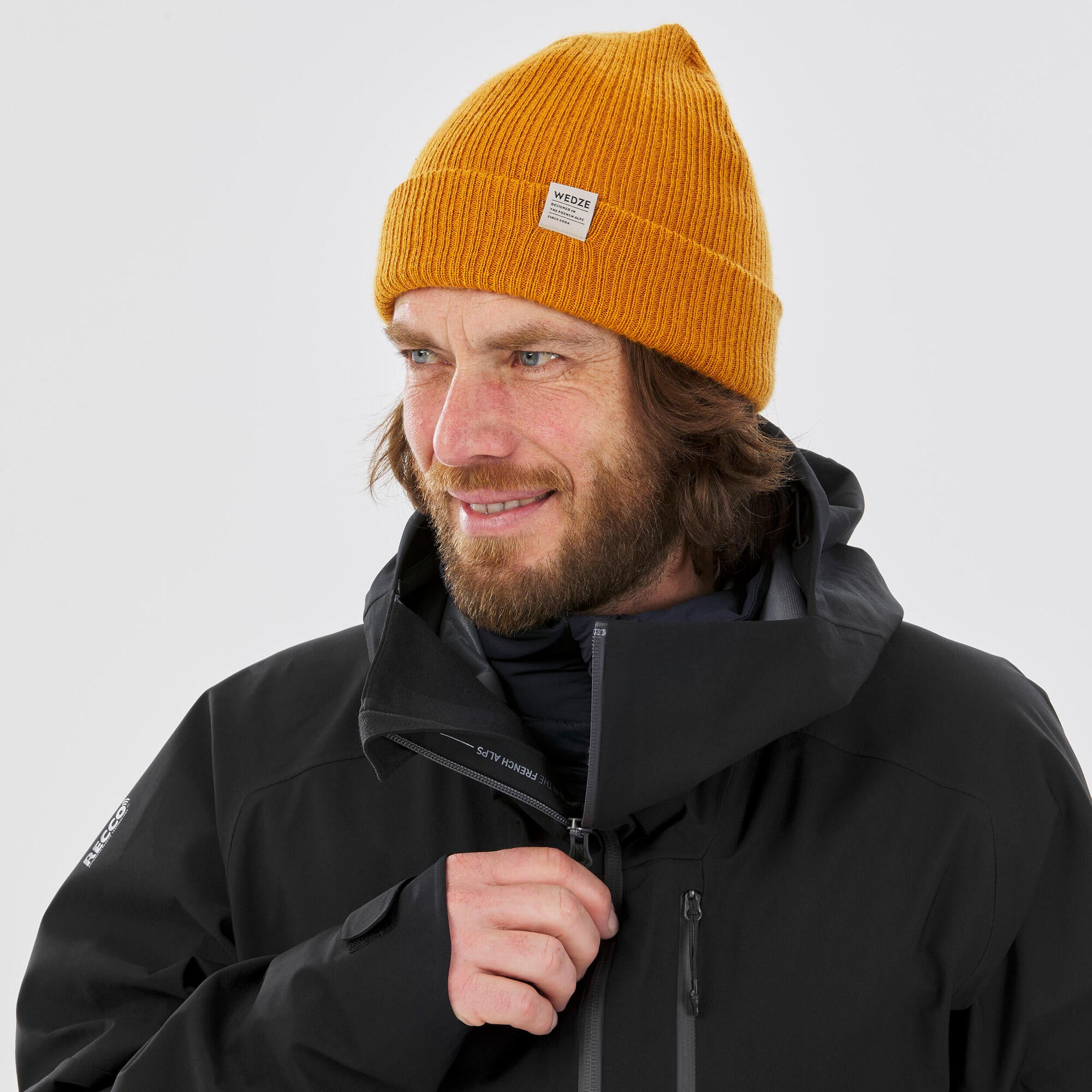 Wedze Fisherman Knit Beanie - Warm Winter Hat for Men & Women - Soft Acrylic Wool Blend - Outdoor Skiing, Hiking, and Casual Wear