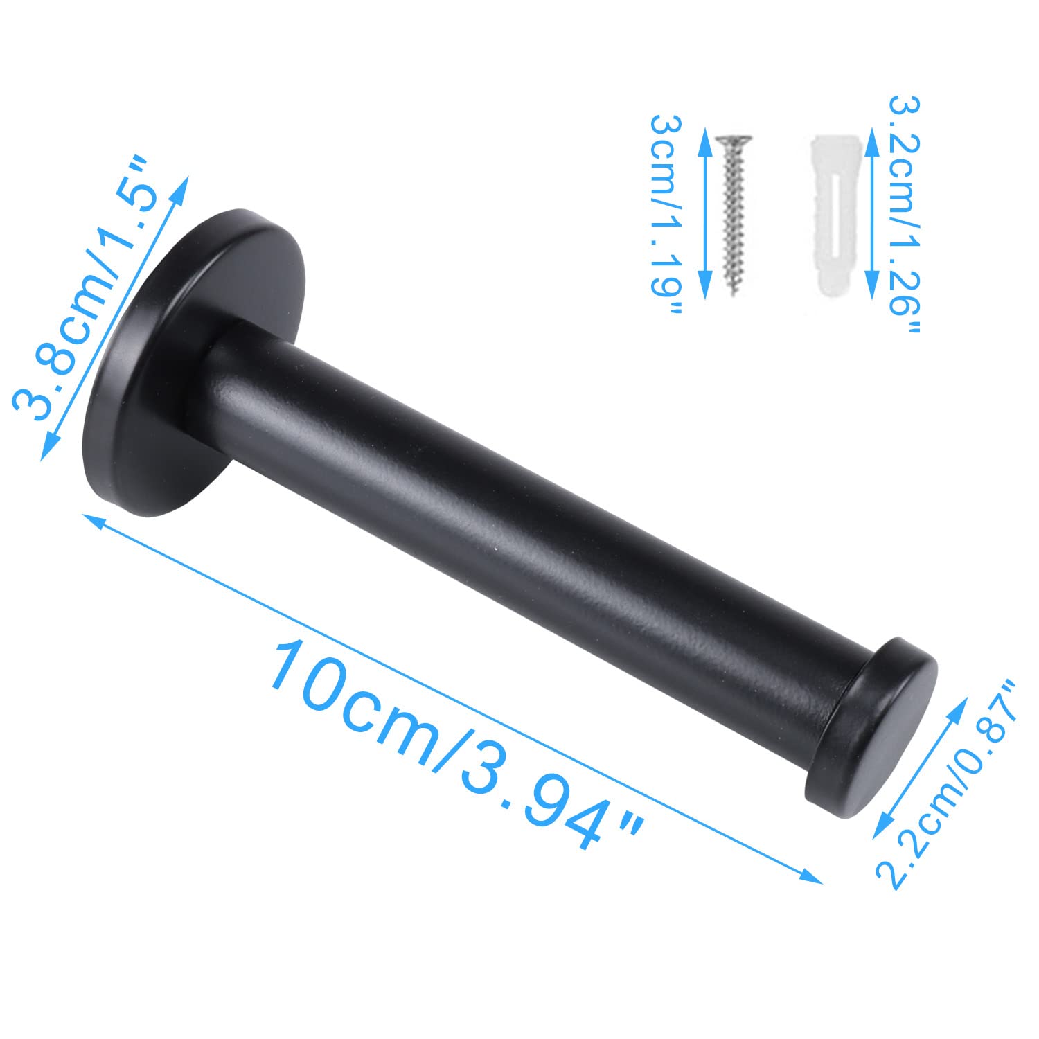 6 Pack Heavy Duty Stainless Steel Wall Hooks - 4 Inch Black Bath Towel Hooks for Bathroom, Bedroom & Kitchen - Durable 304 SUS Coat Hangers for Robes, Clothes & Accessories - Perfect for Organizing Towels, Hats, Bags & More