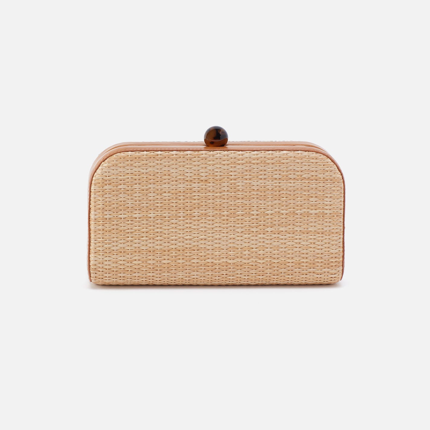 Lauren Minaudiere Woven Straw Handbag - Natural Straw Clutch for Women | Perfect for Summer Parties, Beach Outings & Evening Events