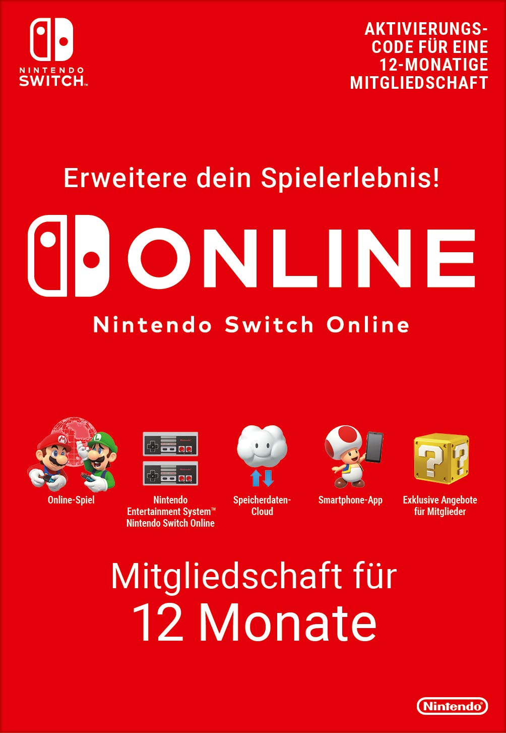Nintendo Switch Lite Console - Standard Edition in Turquoise Blue + 12-Month Nintendo Switch Online Membership (Download Code) | Portable Gaming for Travel, Commuting & Home Entertainment