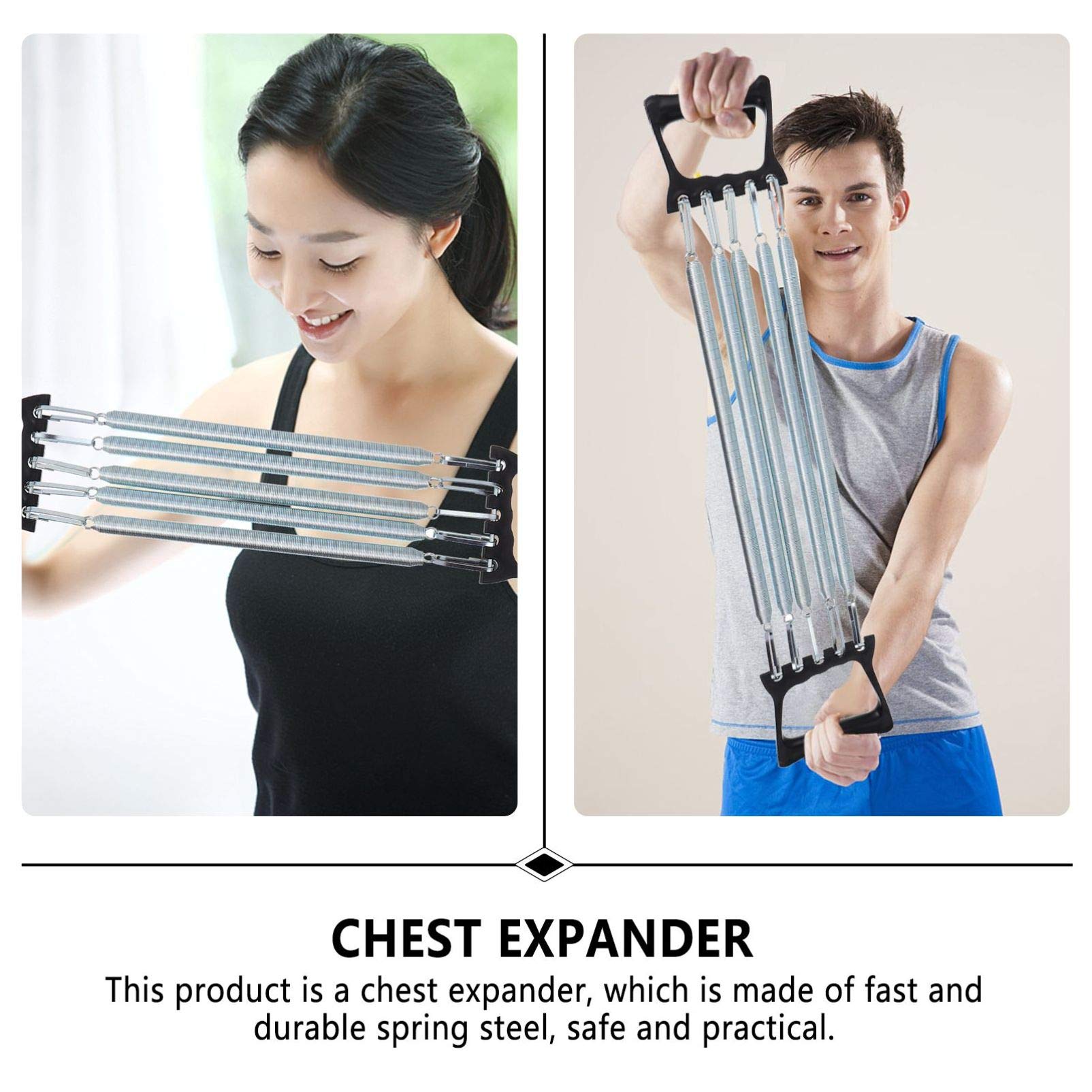 **Abaodam 5-Spring Chest Expander & Hand Gripper – Arm Pull Bar for Strength Training, Muscle Exercise & Resistance Bands – Home Gym Equipment for Shoulder & Hand Workouts – Perfect for Home Fitness, Strength Building & Rehabilitation**