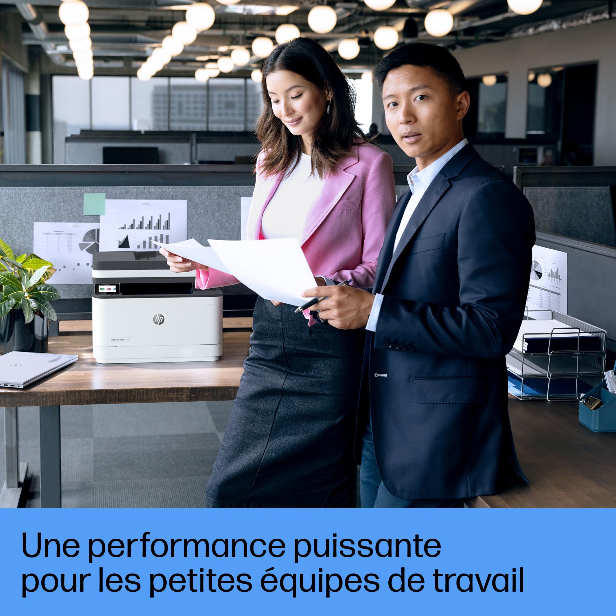 HP LaserJet Pro 3102fdw Wireless All-in-One Laser Printer - Copy, Scan, Print, Fax | Automatic Duplex Printing & 50-Sheet ADF | Home Office & Small Business Use | Fast WiFi Connectivity for Efficient Workflows