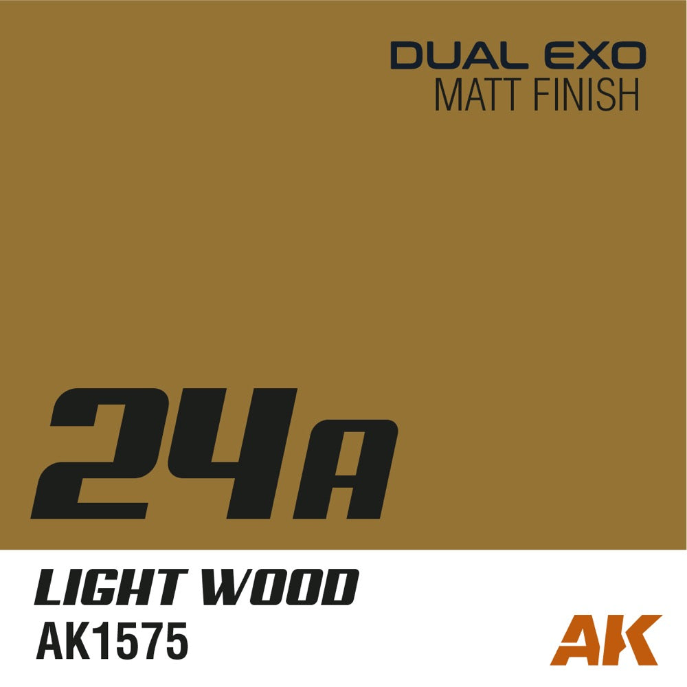 AK Interactive AK1583 Dual Exo Set - 24A Light Wood & 24B Dark Wood Paint for Scale Models - Perfect for Military, Aircraft, and Diorama Painting Projects