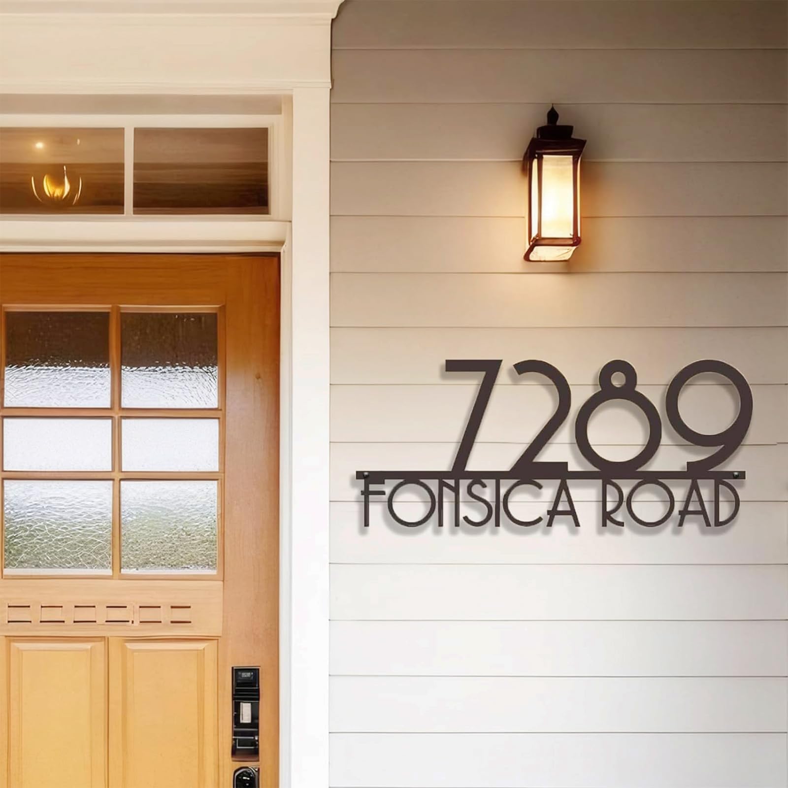 Custom Metal House Numbers - Personalized Outdoor Address Plaques & Street Name Signs - Handmade Durable Address Plates for Home, Office & Business Exteriors - Perfect for Mail Delivery, Emergency Services & Curb Appeal