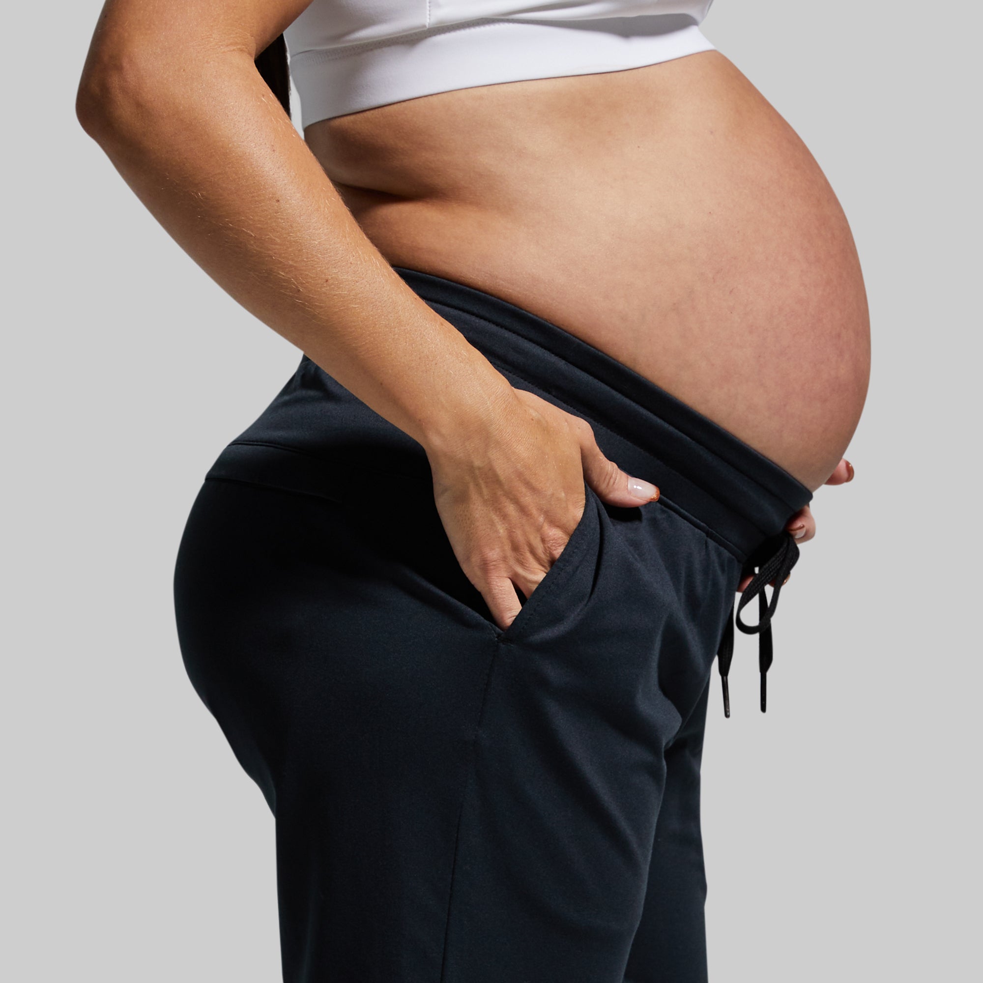 Comfortable Maternity Joggers for Women - Soft Athleisure Lounge Pants (Black) - Perfect for Pregnancy Relaxation, Yoga & Everyday Wear