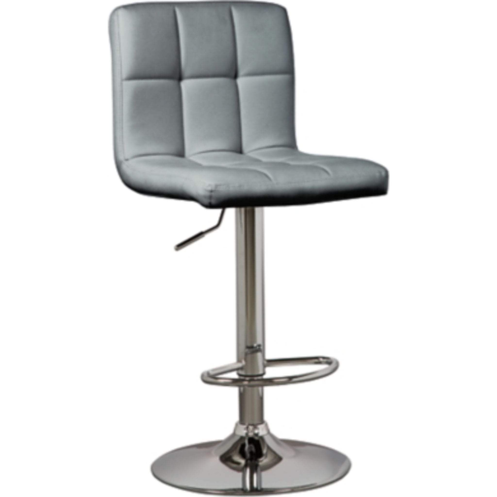 Bellatier Adjustable Height Stool - Gray Bar Stool with Footrest (D120 830) - Perfect for Kitchen Island, Home Bar & Office Workspace
