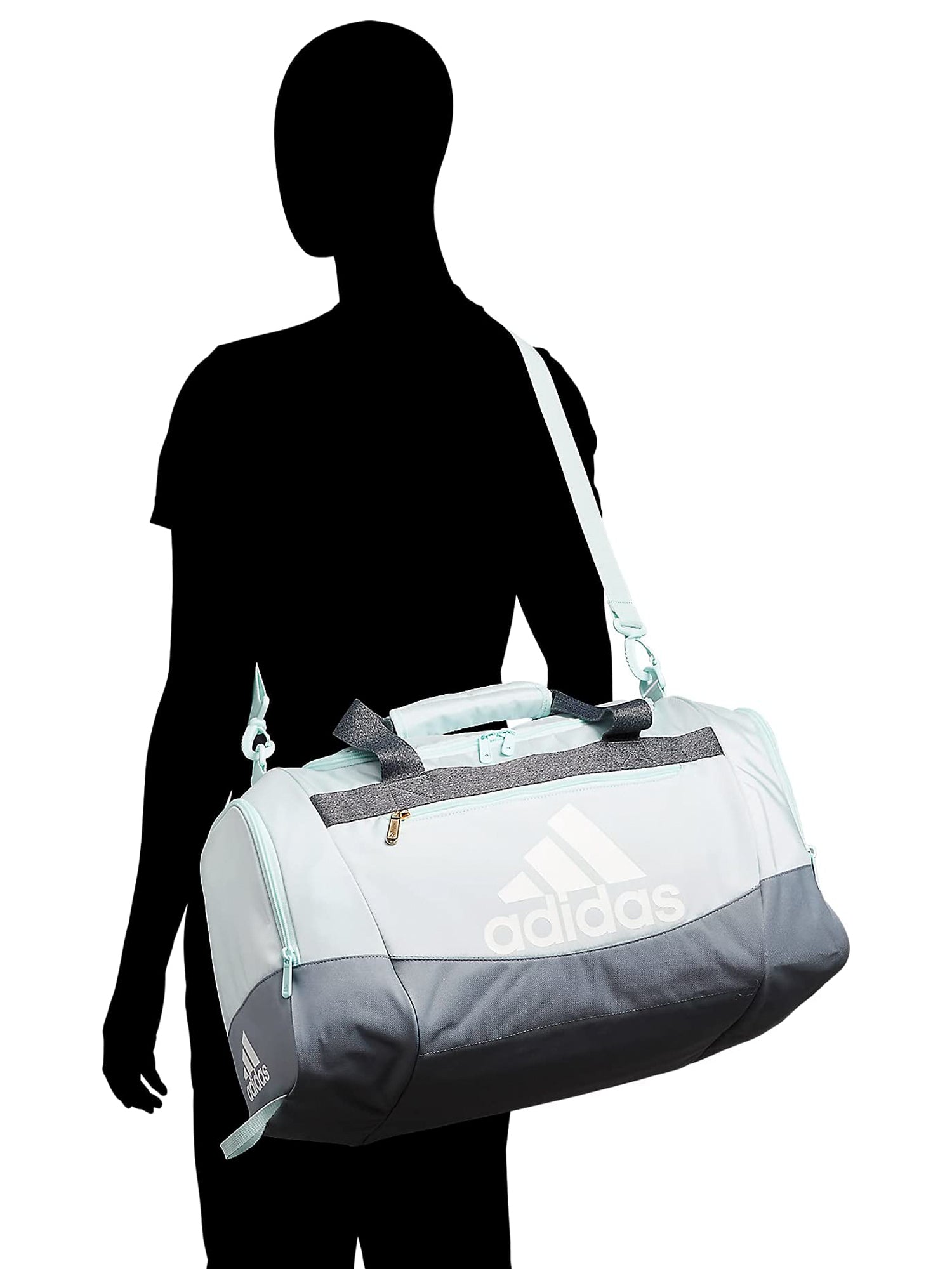 Adidas Defender IV Small Duffel Bag - Lightweight Gym Bag for Men & Women, Sports Travel Duffel with Shoulder Strap - Perfect for Workouts, Travel & Weekend Getaways
