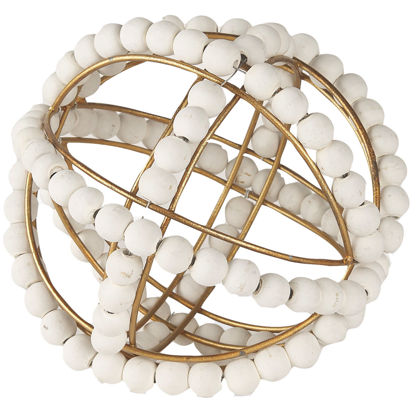 Small Beaded Orb Decorative Accent - Handmade Boho Chic Home Decor for Living Room, Bedroom, or Wedding Centerpiece