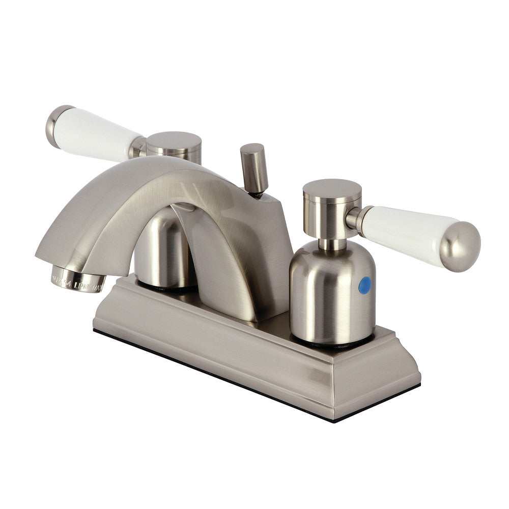 Kingston Brass FSC4648DPL Paris 4-Inch Centerset Bathroom Faucet with Pop-Up Drain - Modern Sink Faucet for Bathroom Vanity, Powder Room & Guest Bath Installation