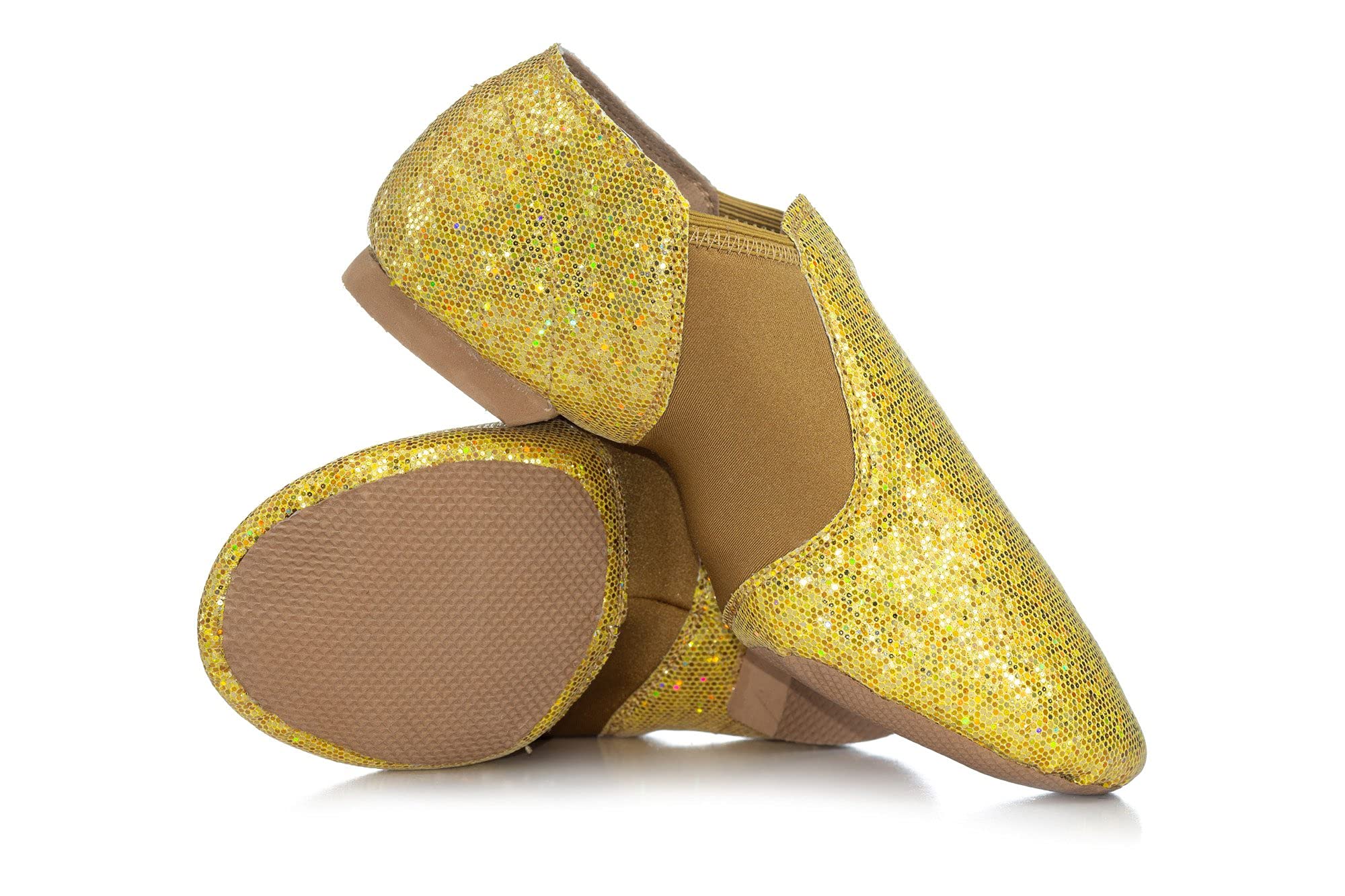 Double Platinum Women's Glitter Jazz Dance Shoes - Perfect for Performances, Competitions & Dance Classes (Swing, Tap, Ballet)