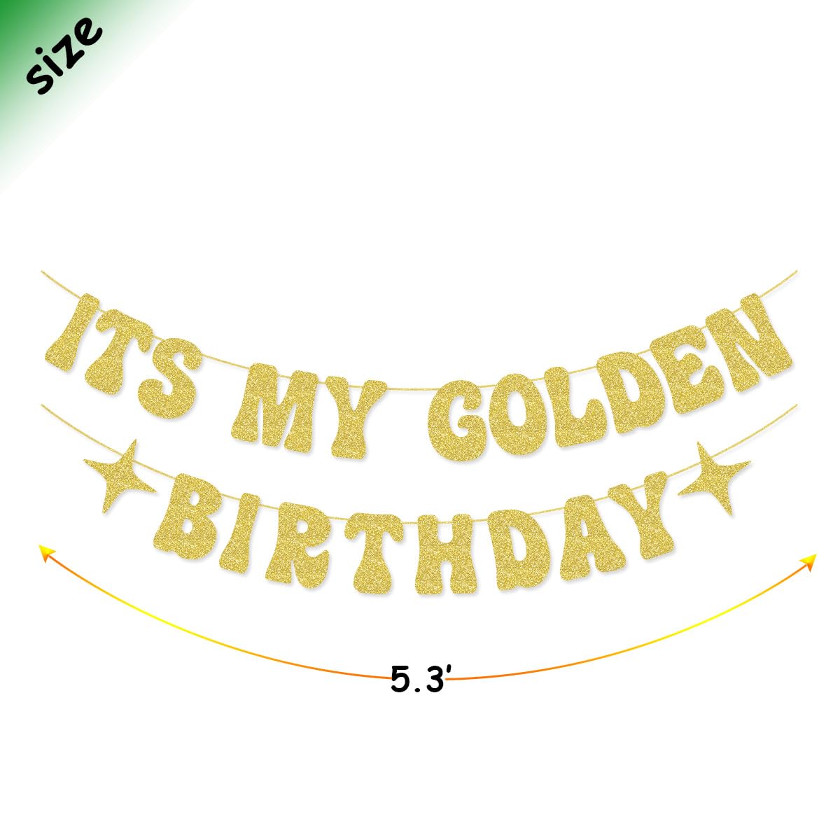 Golden Birthday Banner - Personalized Golden Birthday Party Decorations for Girls & Boys - Perfect for 1st, 16th, 21st, 30th Birthday Celebrations & Milestone Parties