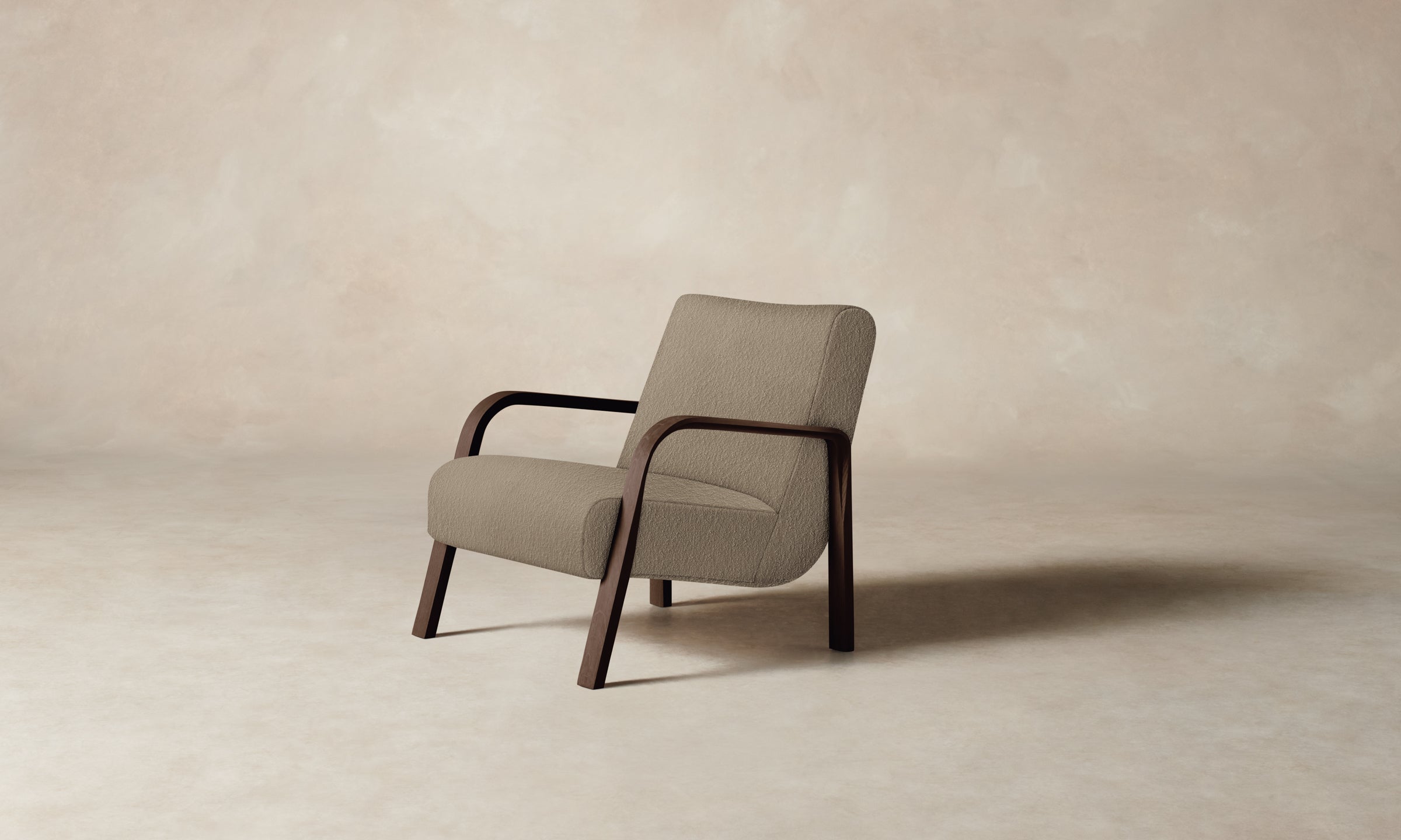 The Felix Chair - Premium Performance Bouclé Morel Upholstered Accent Chair for Living Room, Bedroom, or Office Decor