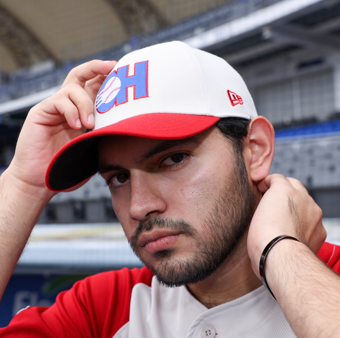 New Era 39THIRTY Retro Red LMB 24 Baseball Cap - Adjustable Snapback Hat for Men & Women - Perfect for Sports, Casual Wear & Fan Gear