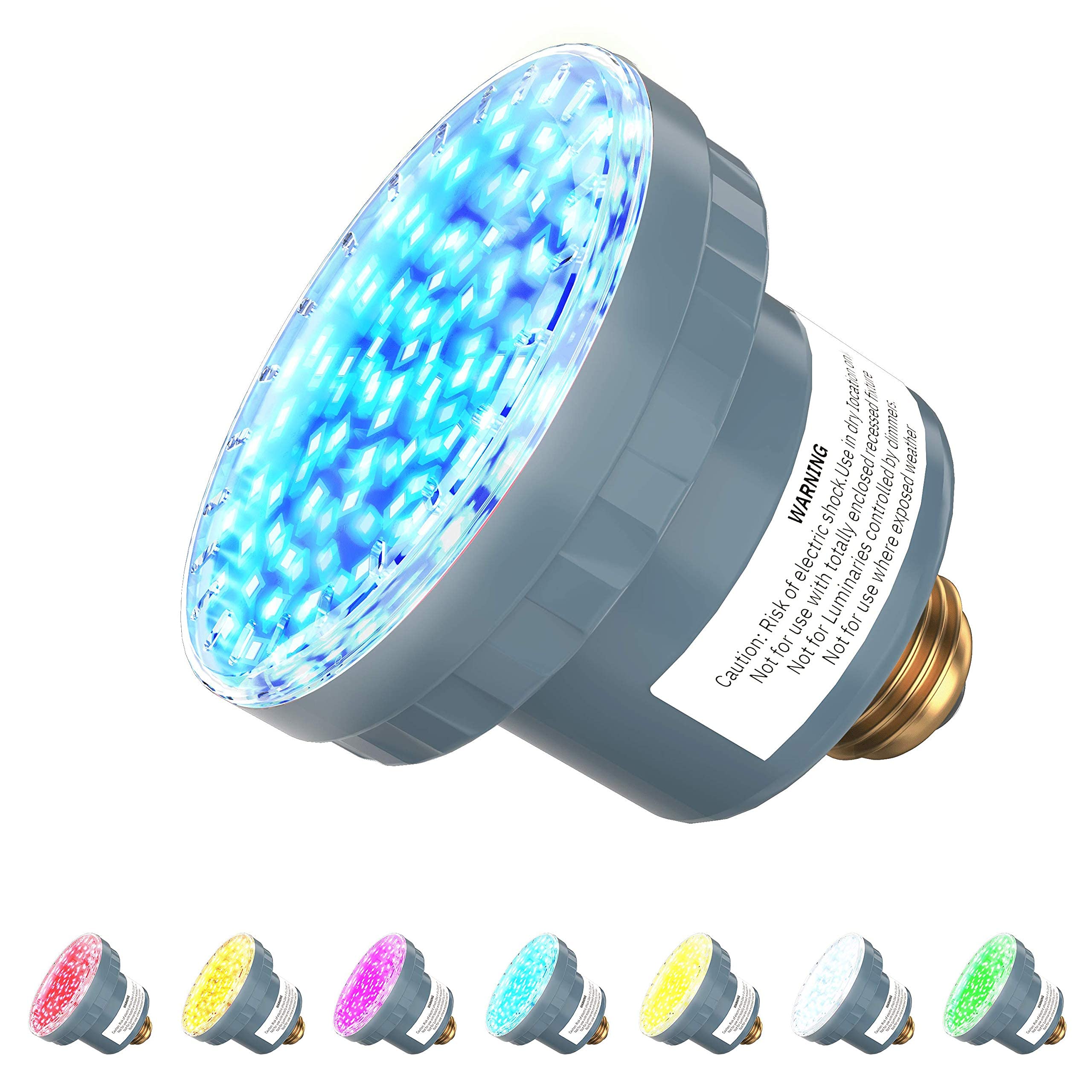 LAMPAOUS 35W RGB LED Pool Light Bulb - Color Changing Underwater Light for Inground Pools | Compatible with Pentair & Hayward Pool Systems | 120V Waterproof Spa Lighting (SignalPro.2) - Perfect for Backyard Swimming Pools, Hot Tubs, and Landscape Lighting