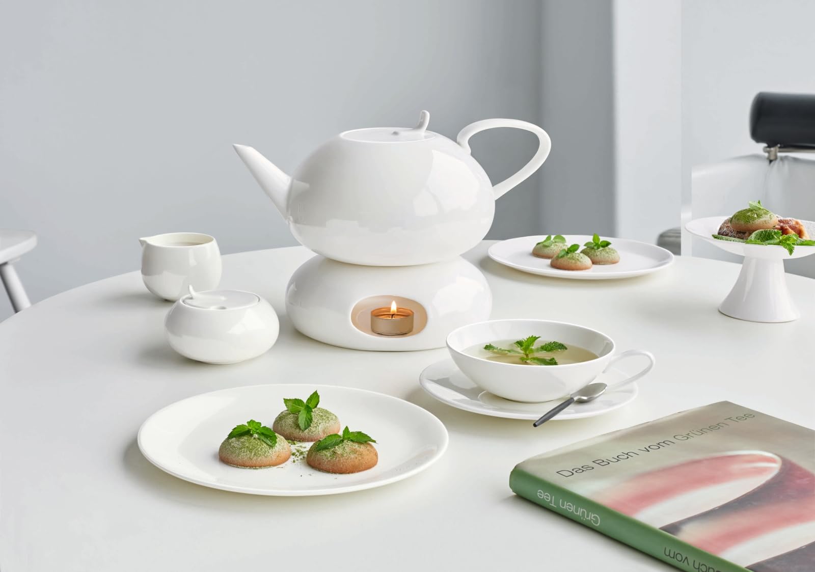 Elegant à Table Tea Cup with Saucer - 0.17L (6oz) Porcelain Tea Set for Afternoon Tea, Coffee, or Hot Chocolate - Perfect for Home, Cafe, or Gift Giving