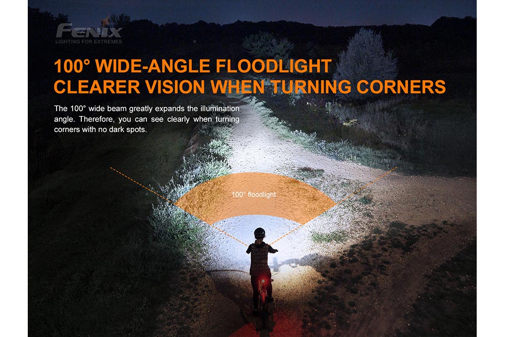 Fenix BC26R 1600 Lumen Rechargeable LED Bike Light - High Brightness Bicycle Headlight for Night Riding, Commuting & Mountain Biking