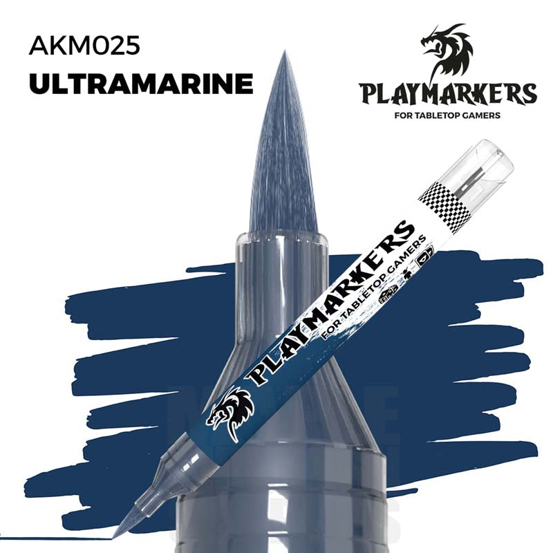 AK Interactive Playmarker Ultramarine - Premium Water-Based Paint for Miniatures & Models - Perfect for Warhammer, D&D, and Tabletop Gaming