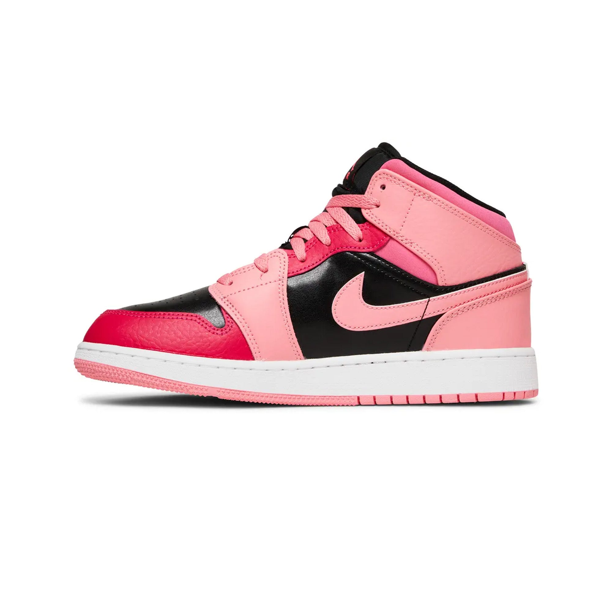 Air Jordan 1 Mid 'Coral Chalk' GS Sneakers for Women & Girls (2021) - Comfortable Basketball Shoes for School, Sports & Casual Wear