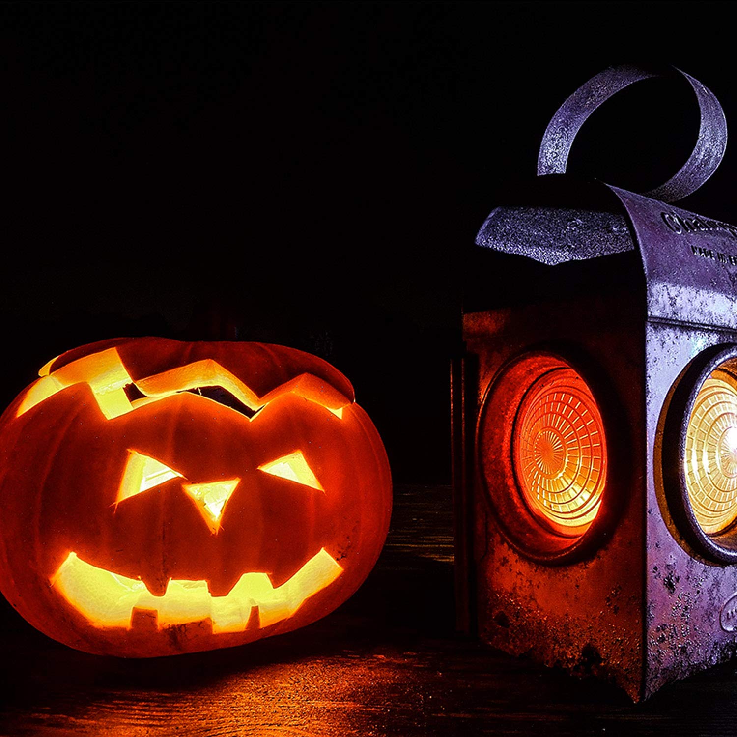 4 Pack Halloween Pumpkin LED Lights - Battery Operated Jack O'Lantern with Remote & Timer, Flameless Flickering Candles for Outdoor/Indoor Decor - Perfect for Halloween Party, Home, Yard, and Holiday Decoration (Orange)