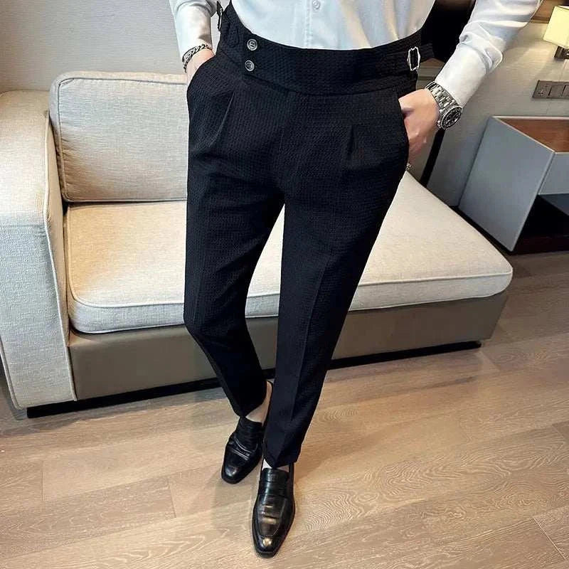 Premium Men's Formal Office Suit Pants - Classic Fit, Comfortable & Professional for Business Attire, Work & Special Occasions