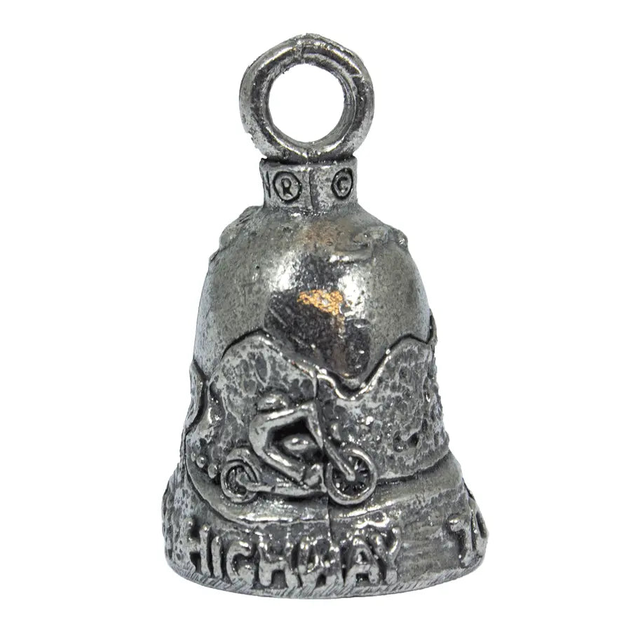 Open Road Highway To Hell Motorcycle Guardian Bell - Protective Ride Charm for Bikers, Gift for Harley & Cruiser Riders (Use on Handlebars for Safe Journeys)
