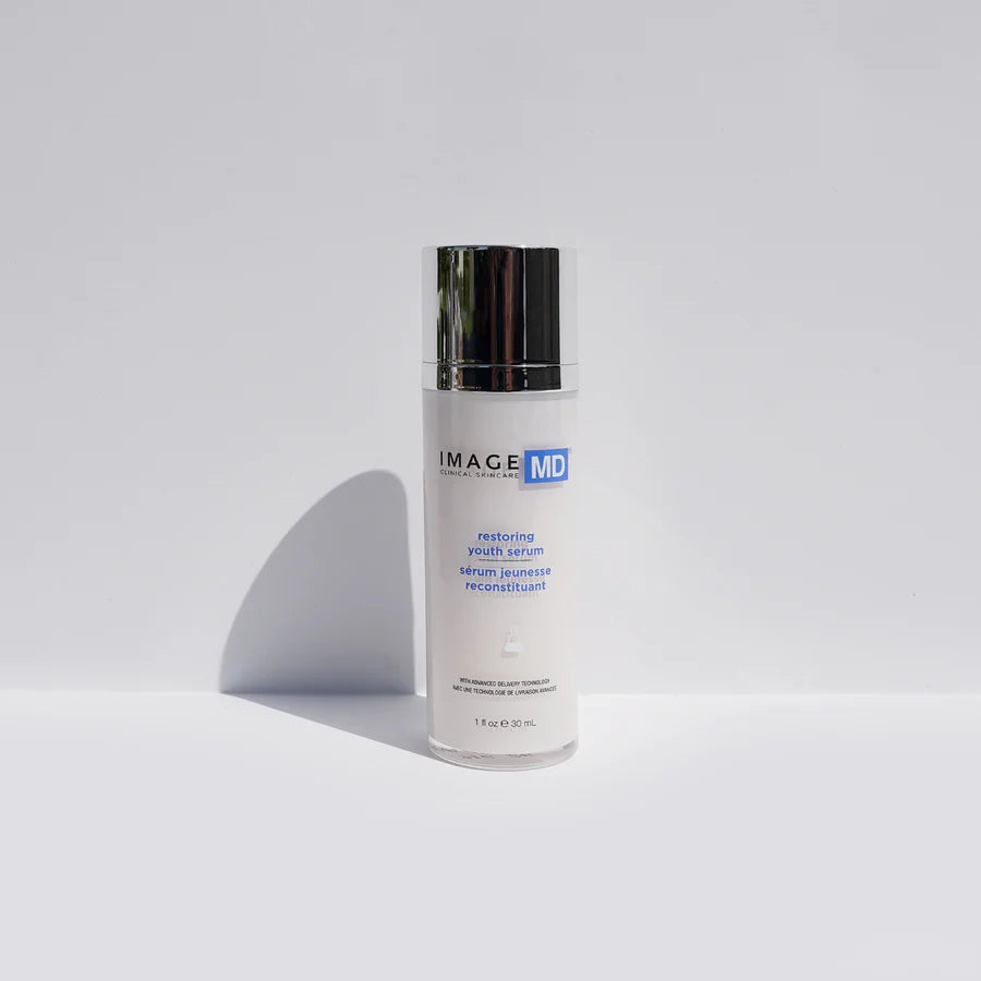 IMAGE Skincare MD Restoring Youth Serum - Anti-Aging Face Serum with Hyaluronic Acid & Peptides for Wrinkles & Fine Lines | Perfect for Nighttime Skincare Routine & Daily Moisturizing