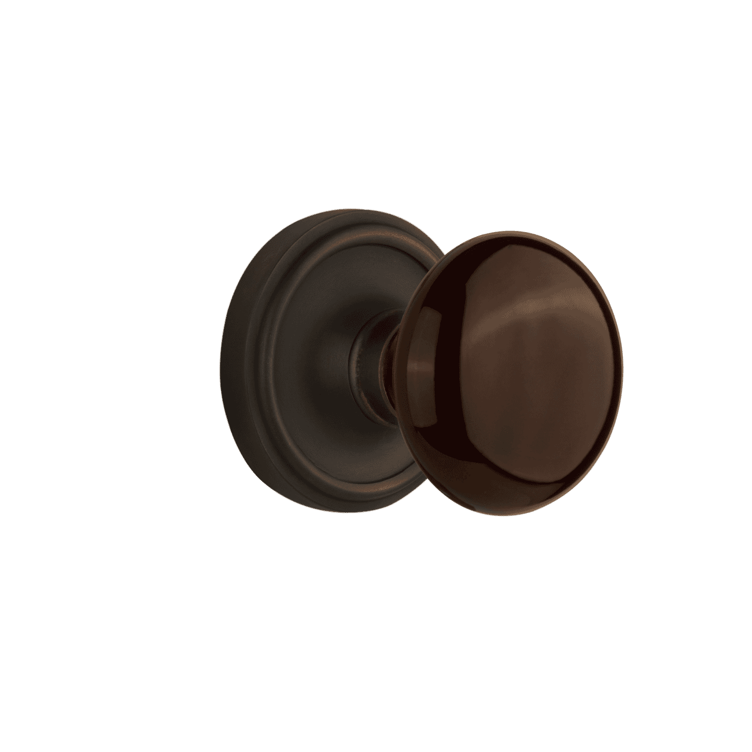 Vintage Brown Porcelain Knob with Rosette Design in Oil Rubbed Bronze - Perfect for Cabinet, Drawer & Furniture Hardware Upgrade