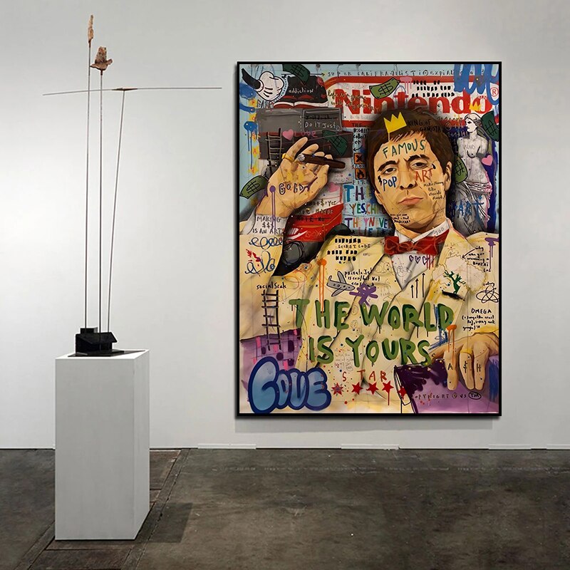 Tony Montana Scarface Movie Poster - Official Licensed Wall Art Decor for Home, Office & Man Cave - Perfect Gift for Fans of Classic Gangster Films