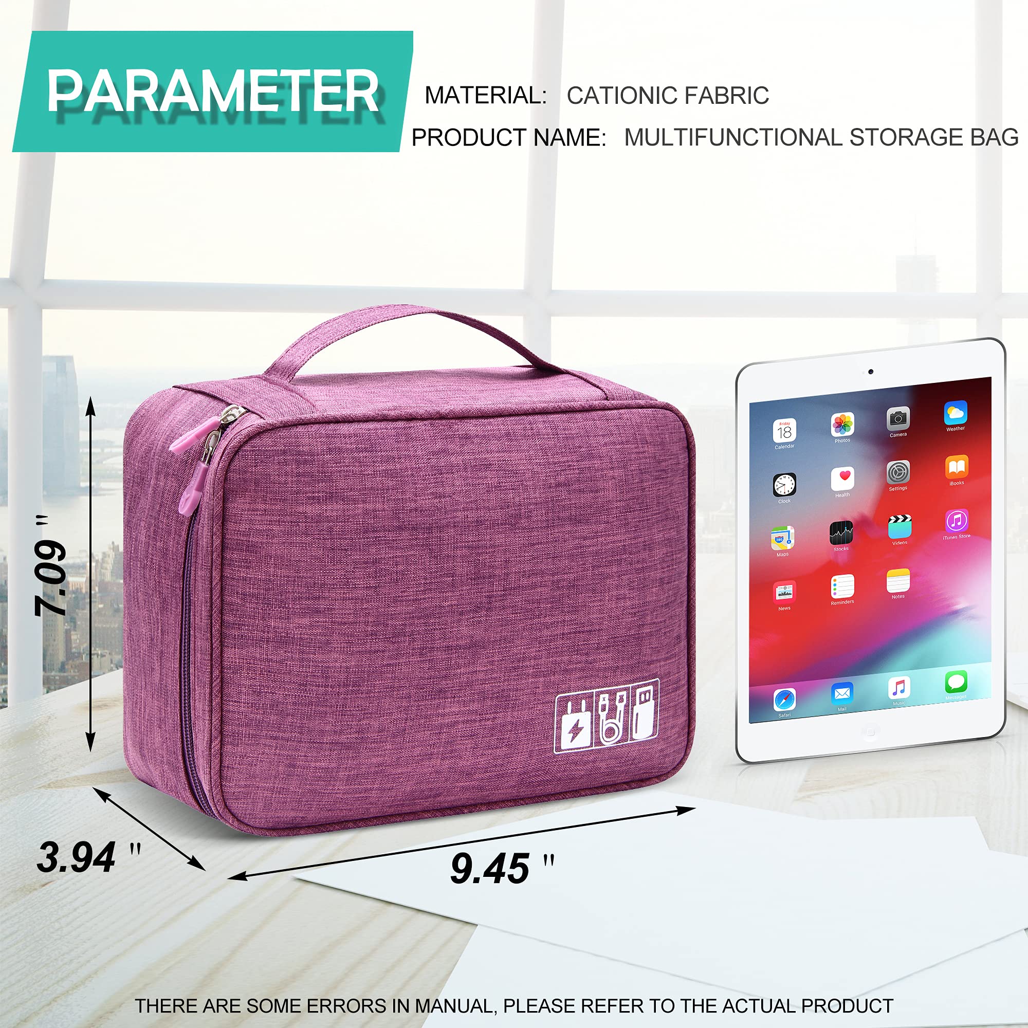 Waterproof Travel Cable Organizer Bag - Portable Electronics Accessories Case for Chargers, Cables & Small Gadgets | Perfect for Business Trips, Camping & Daily Commute