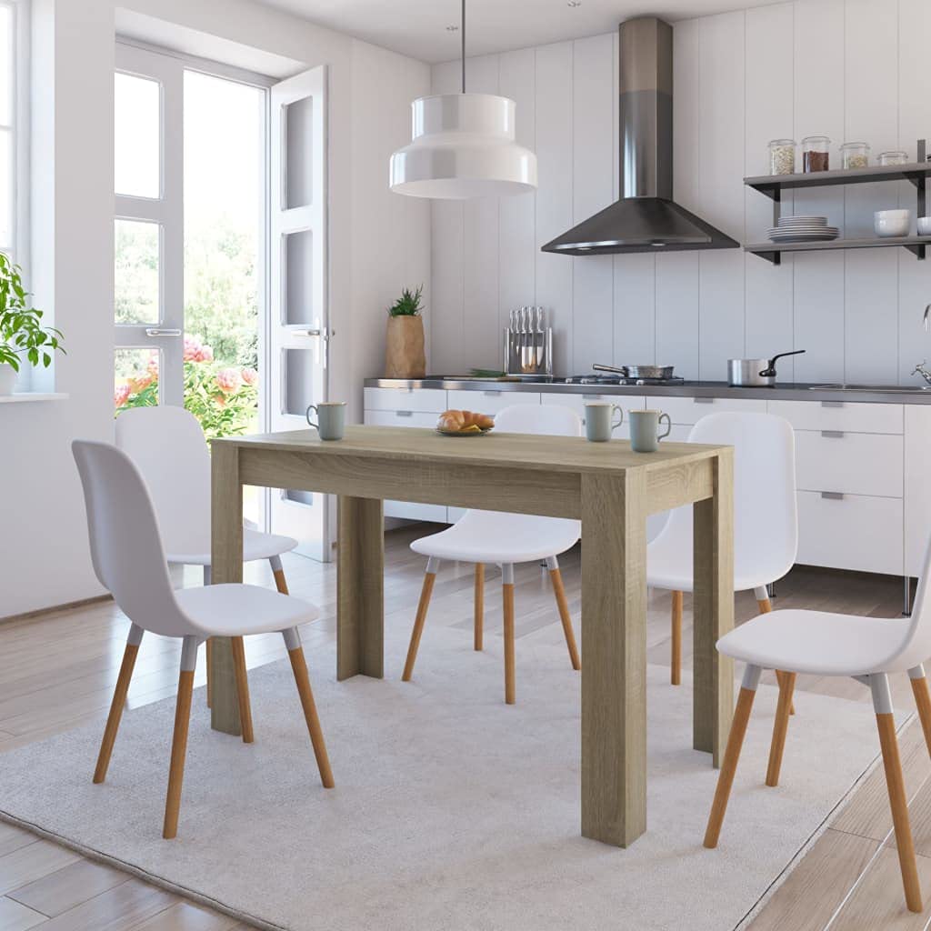 47 x 23.6 Inches Modern Simple Style Dining Table for 4-6 People - Durable Brown Kitchen & Restaurant Table for Home Dining Room, Family Gatherings & Small Spaces