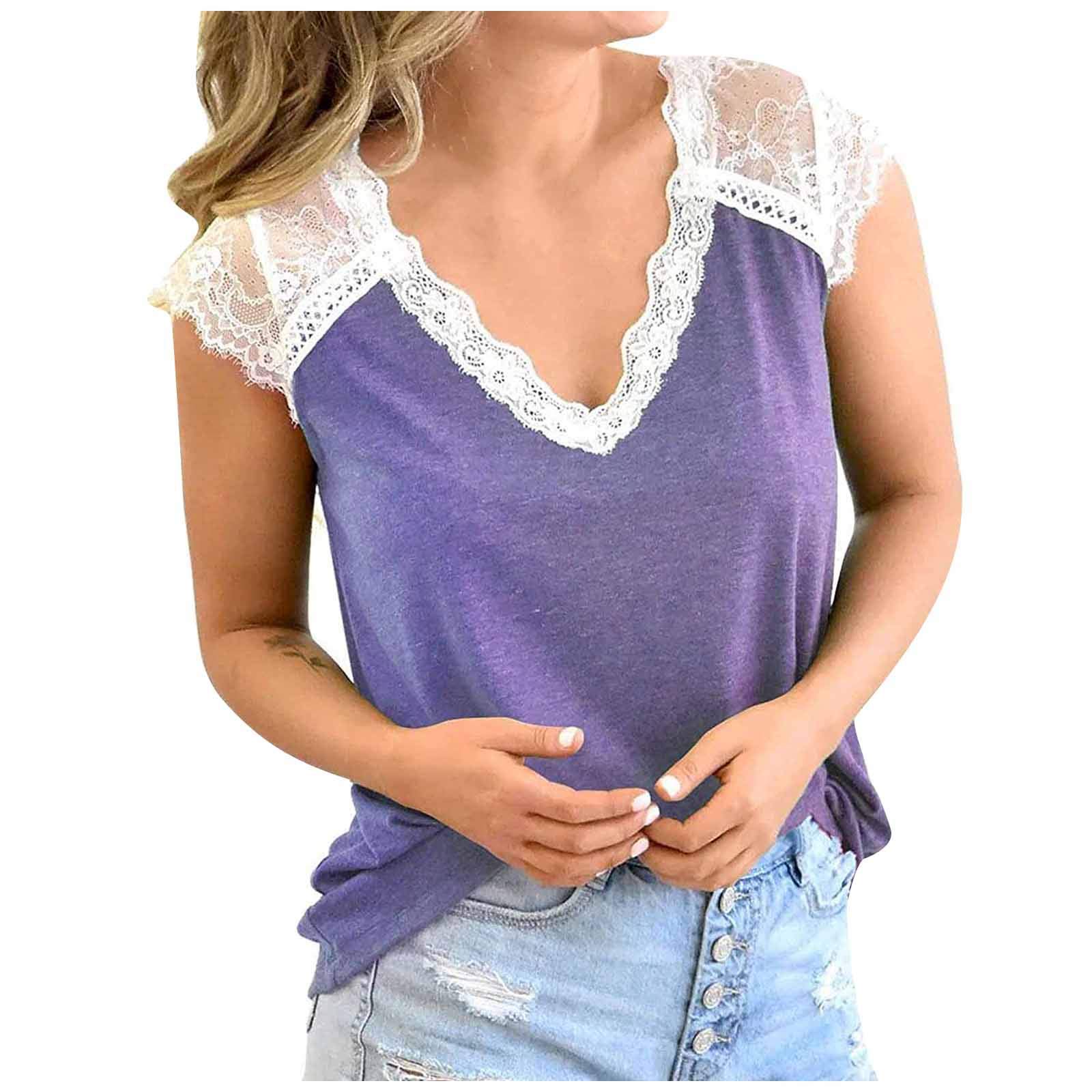 FABIURT Women's Cute Printed Summer Tops 2022 - Short Sleeve Beach T-Shirt & Blouse for Casual Wear, Vacation & Outdoor Activities