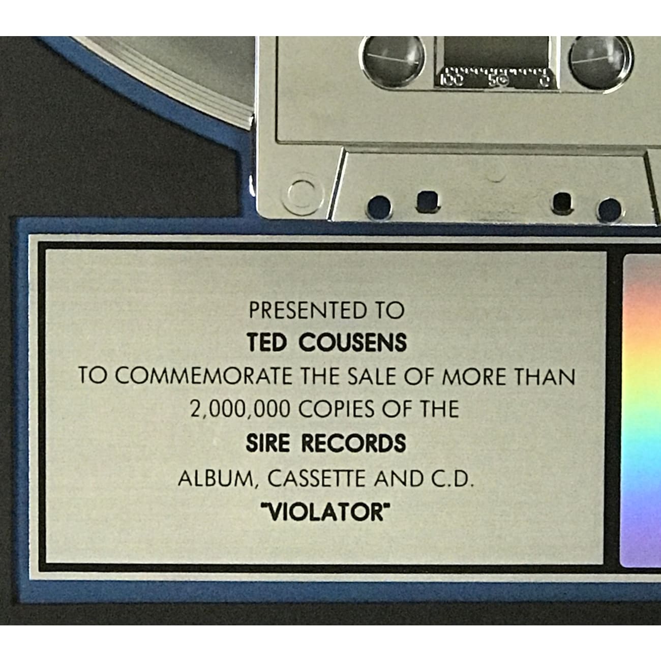 Depeche Mode Violator 2x Multi Platinum Album Award - Certified RIAA Gold Record - Perfect for Music Collectors & Home Decor