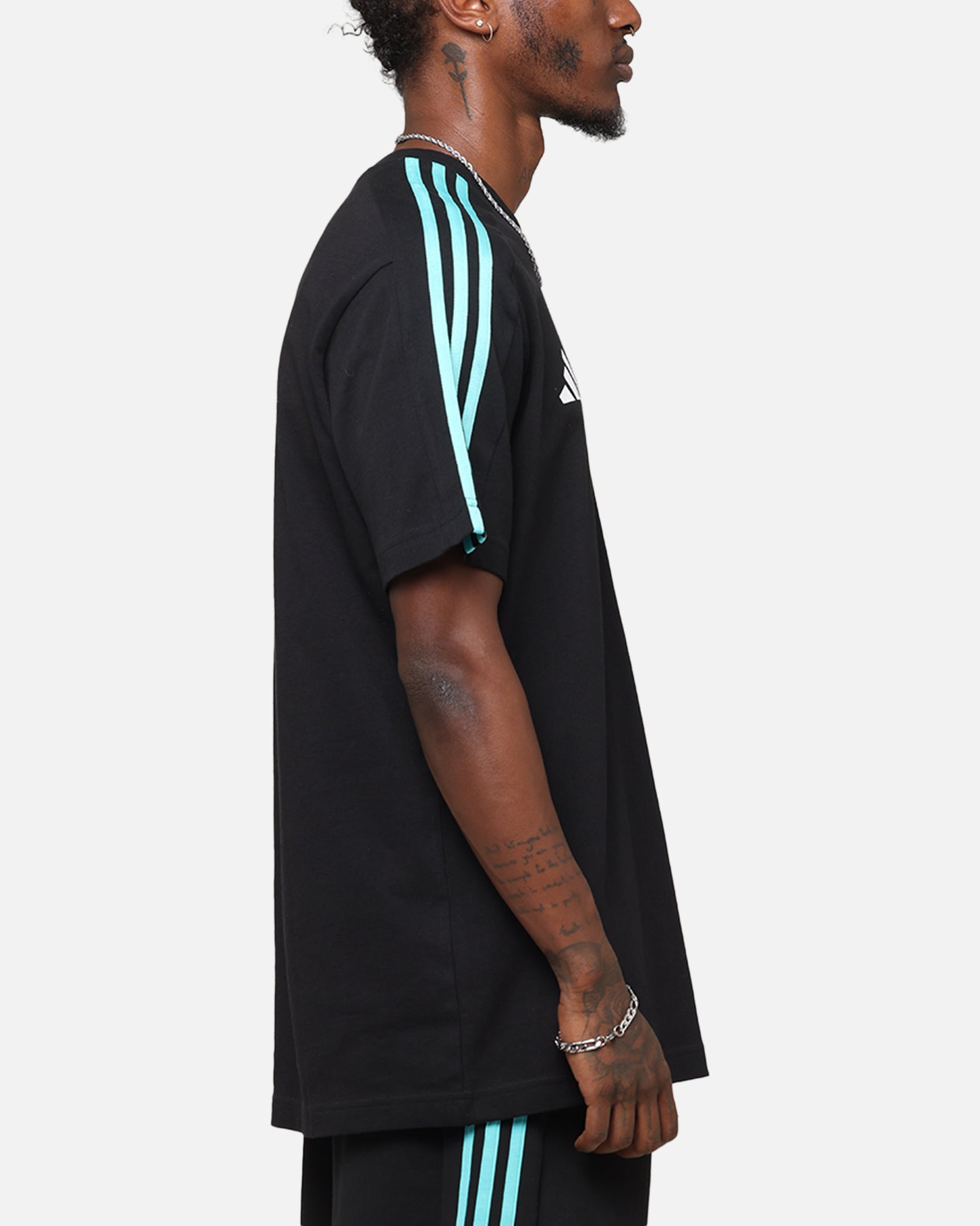 Adidas x Mercedes AMG Petronas Formula One F1 DNA T-Shirt - Black & White - Men's Sports Tee for Racing Fans & Casual Wear