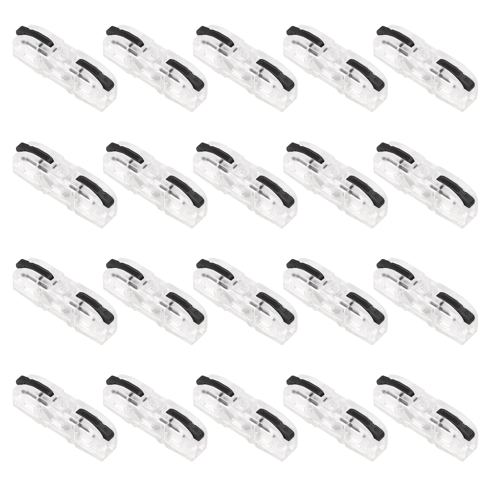20pcs Black Lever Wire Connectors - 1 to 1 Inline Electrical Connectors for 28-12 AWG, Compact Splicing Connectors Assortment | DIY Home Wiring, Electrical Repairs & Automotive Applications